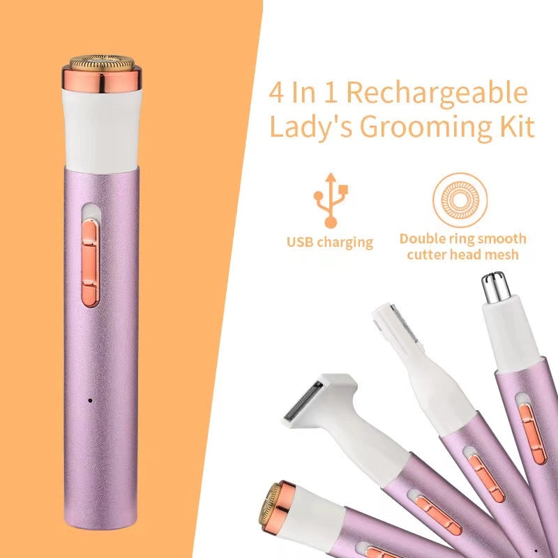 SilkyGlow 4-in-1 Rechargeable Shaver for Women - Missha Middle East