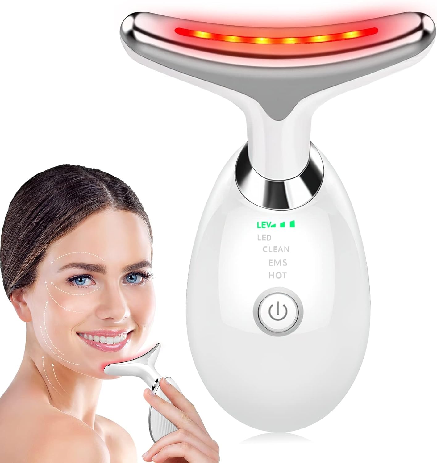 Premium 7 Color Face Massager Beauty Machine, Double Chin Therapy Facial Lifting Massager - Missha Middle East