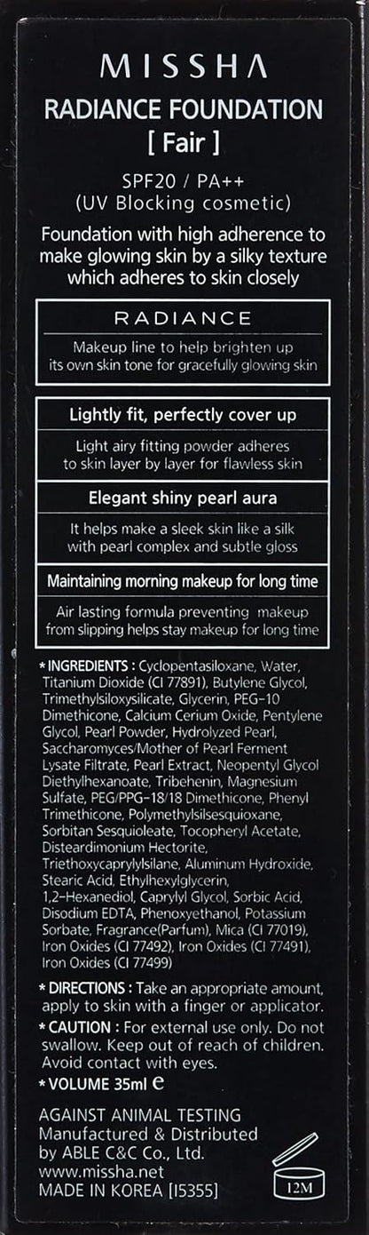 Missha Radiance Foundation SPF20/PA++ - Missha Middle East