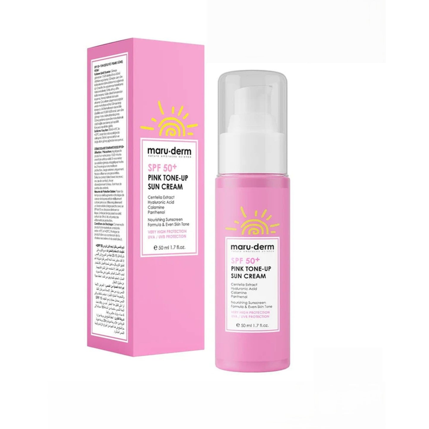 Maru.derm SPF 50+ Pink Tone-Up Sun Cream - Missha Middle East
