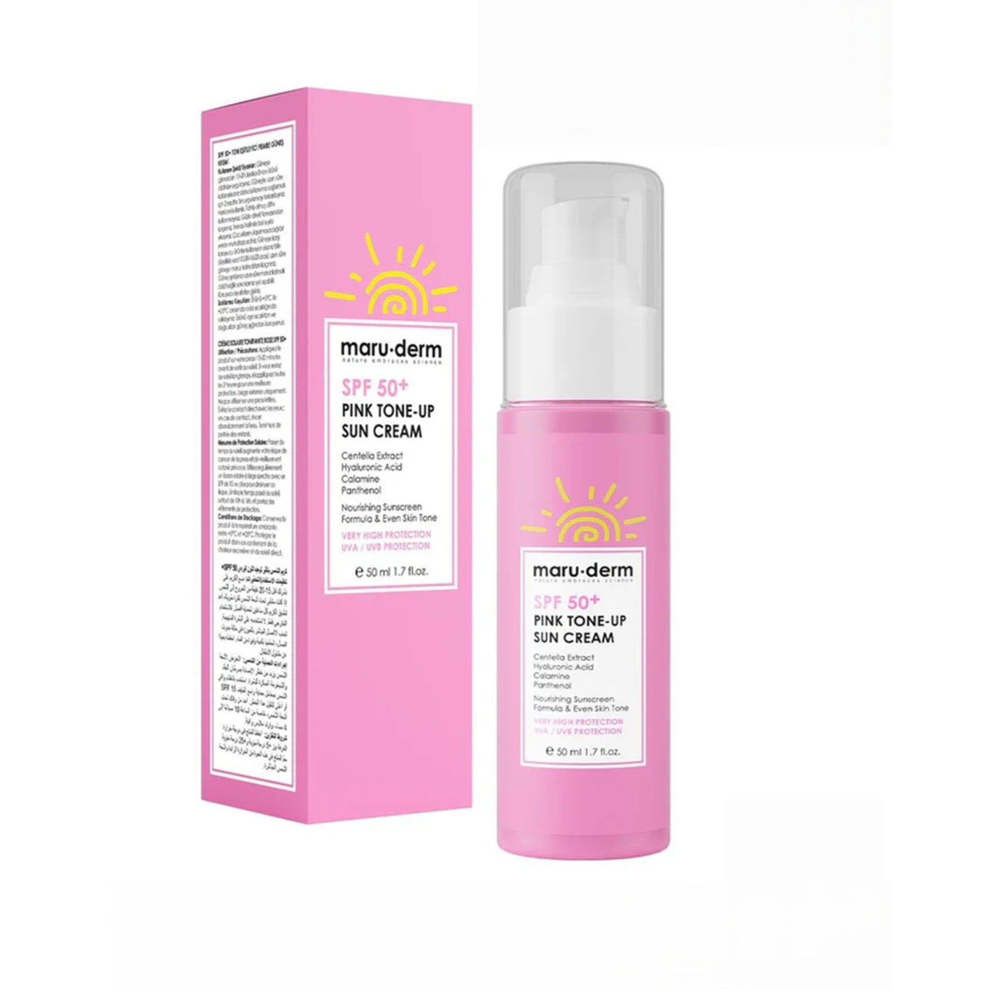 Maru.derm SPF 50+ Pink Tone-Up Sun Cream - Missha Middle East