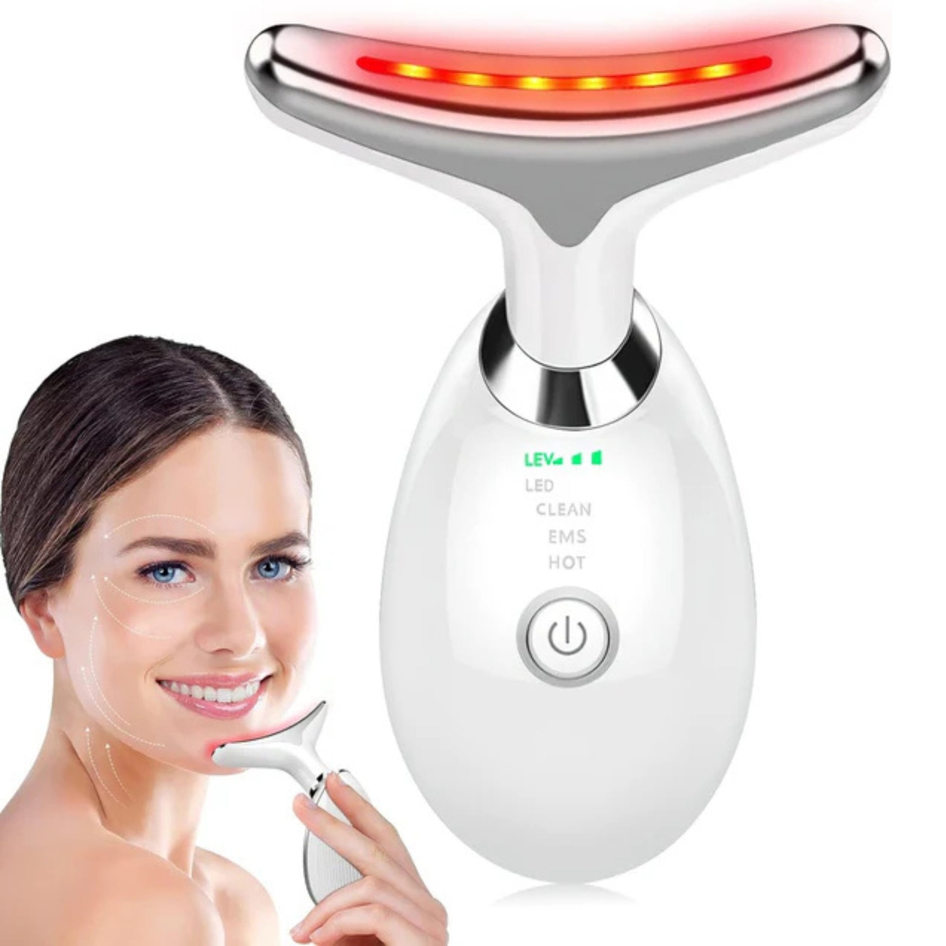 Premium 7 Color Face Massager Beauty Machine, Double Chin Therapy Facial Lifting Massager - Missha Middle East