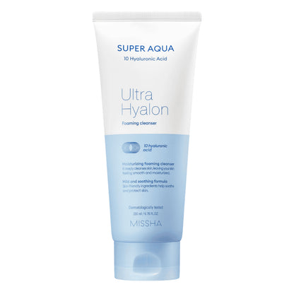 Super Aqua Ultra Hyalron Cleansing Foam - Missha Middle East