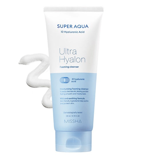 Super Aqua Ultra Hyalron Cleansing Foam - Missha Middle East